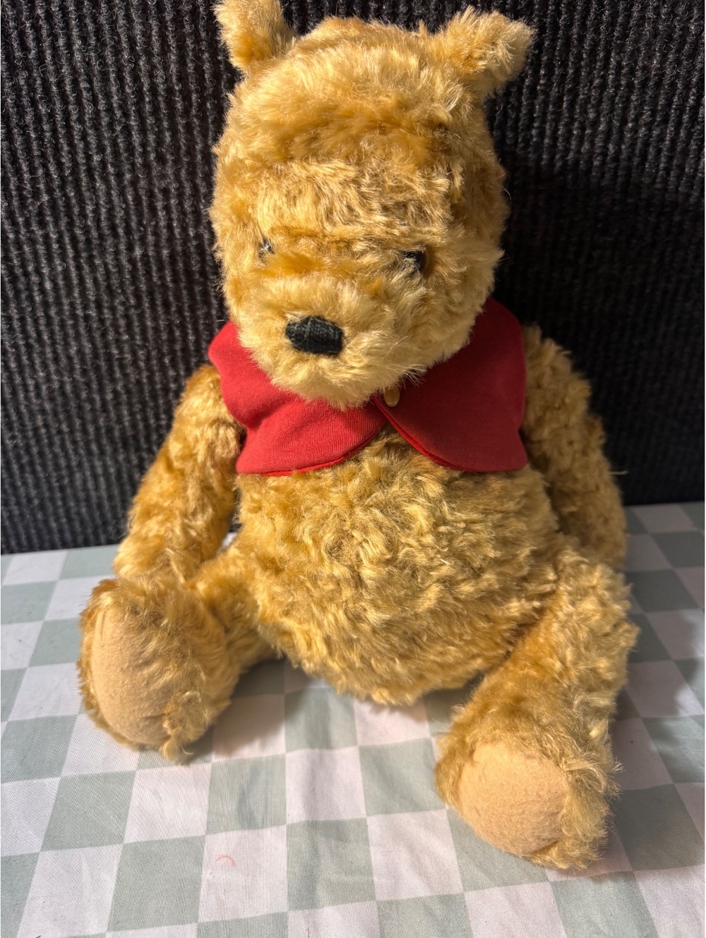 Vintage Gund Winnie the Pooh Plush Stuffed Bear with Red Shirt